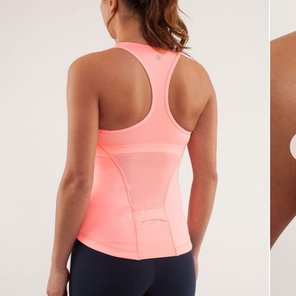 lululemon athletica Tops - Lululemon Cardio Kick Tank Top Orange Coral Size 6